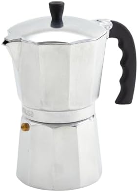 IMUSA USA B120-42V Aluminum Espresso Stovetop Coffeemaker 3-Cup, Silver (Pack of 1)