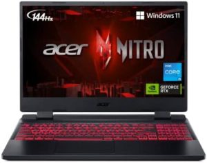 Acer Nitro 5 AN515-58-57Y8 Gaming Laptop | Intel Core i5-12500H | NVIDIA GeForce RTX 3050 Ti Laptop GPU | 15.6″ FHD 144Hz IPS Display | 16GB DDR4 | 512GB Gen 4 SSD | Killer Wi-Fi 6 | Backlit Keyboard