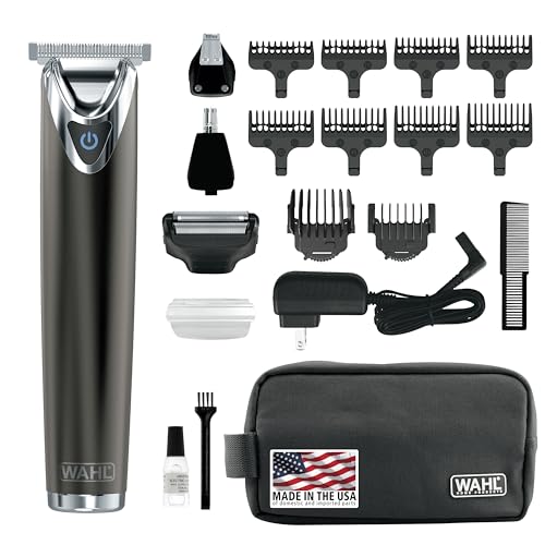 Wahl Stainless Steel Lithium Ion 2.0+ Slate Beard Trimmer for Men – Electric Shaver, Nose Ear Trimmer, Rechargeable All in One Men’s Grooming Kit – Model 9864 Wahl Stainless Steel Lithium Ion 2.0+ Slate Beard Trimmer for Men – Electric Shaver, Nose Ear Trimmer, Rechargeable All in One Men’s Grooming Kit – Model 9864